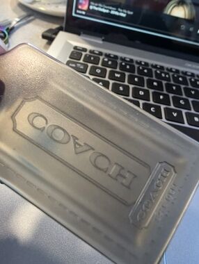 COACH Clear Gray Logo Phone Case